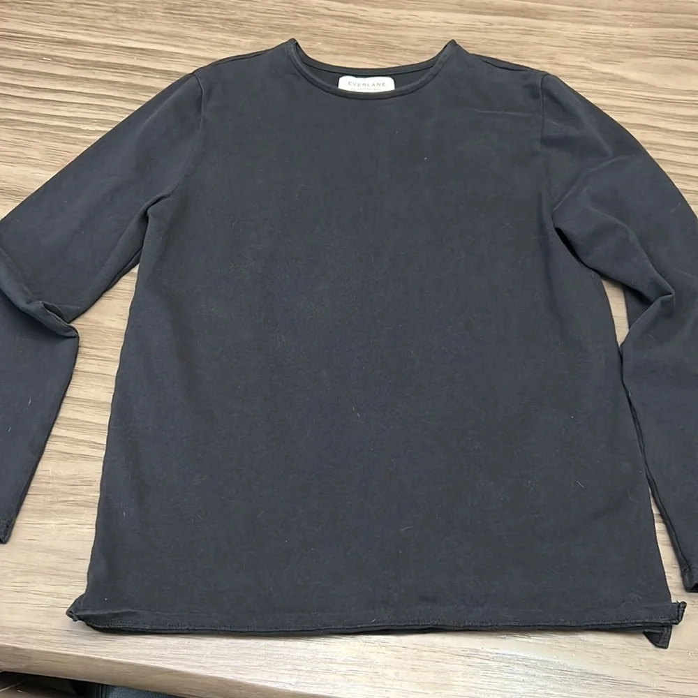 Everlane Black Long Sleeve Top - Picture 5 of 11